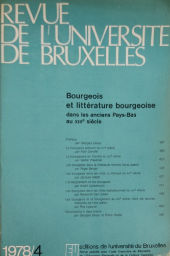 Bourgeois et littérature bourgeoise dans les anciens Pays-Bas au XIII …