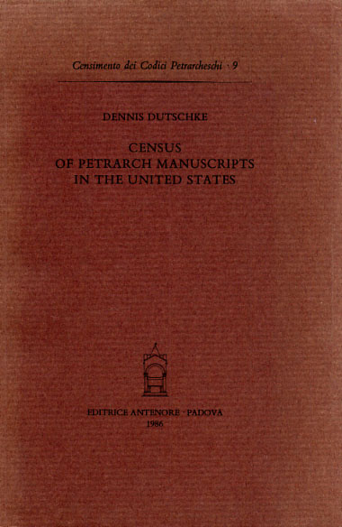 Census of Petrarch manuscripts in the United States.