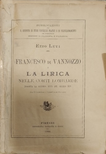 Francesco di Vannozzo e la lirica nelle corti lombarde durante …