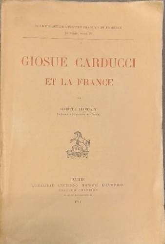 Giosue Carducci et la France.