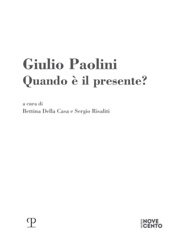 Giulio Paolini. Quando è il presente?.