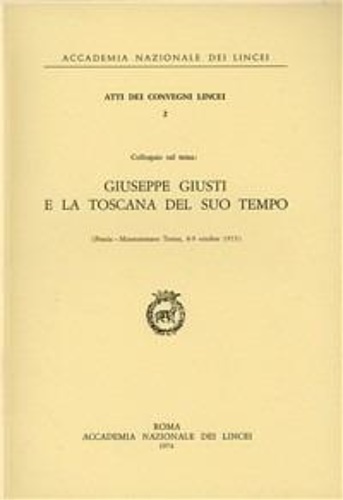 Giuseppe Giusti e la Toscana del suo tempo. Partecipanti al …