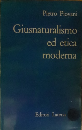 Giusnaturalismo ed etica moderna.