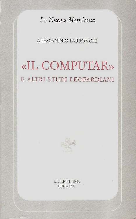 "Il computar e altri studi leopardiani".