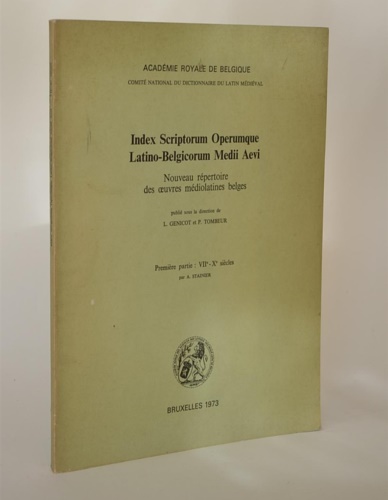 Index scriptorum operumque latino-belgicorum medii aevi. Première partie: VII - …