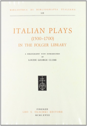 Italian plays (1500-1700) in the Folger Library.