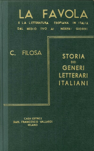 La Favola e la letteratura esopiana in Italia dal Medio …