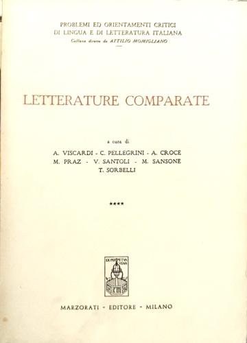 Letterature comparate.