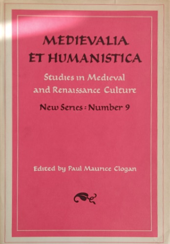 Medievalia et Humanistica. Studies in Medieval & Renaissance Culture. New …