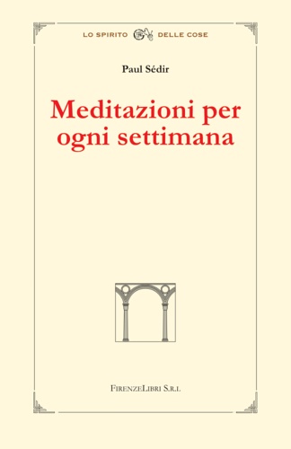 Meditazioni per ogni settimana. Sedir, è l'anagramma di "disir", ovvero …