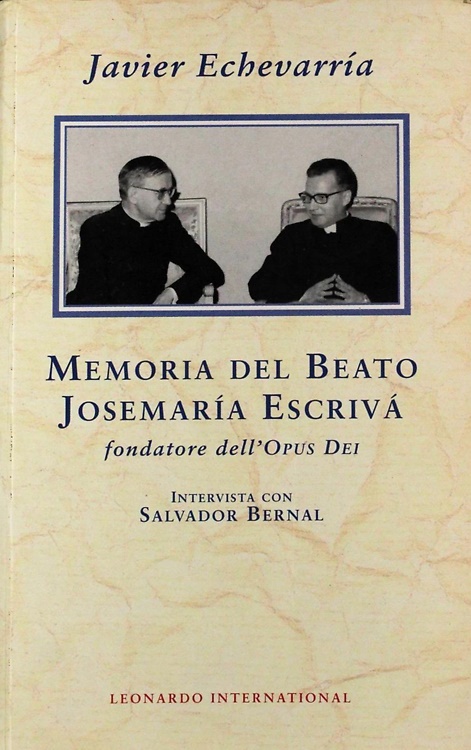 Memoria del beato Josemaria Escriva fondatore dell'Opus Dei. Intervista con …