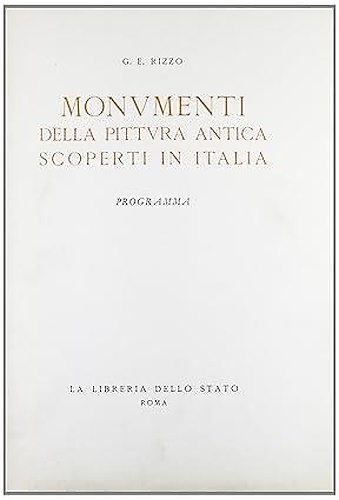 Monumenti della pittura antica scoperti in Italia. Programma.