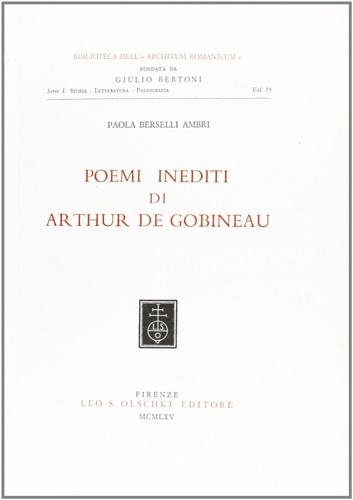 Poemi inediti di Arthur De Gobineau.