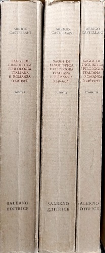 Saggi di linguistica e filologia italiana e romanza (1946-1976).