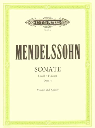 Sonate fur Violine und Klavier opus 4 f-moll.
