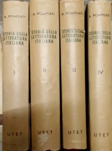 Storia della Letteratura Italiana. Vol.I: Il Medio Evo. Vol.II: Dall'Umanesimo …