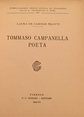 Tommaso Campanella Poeta.