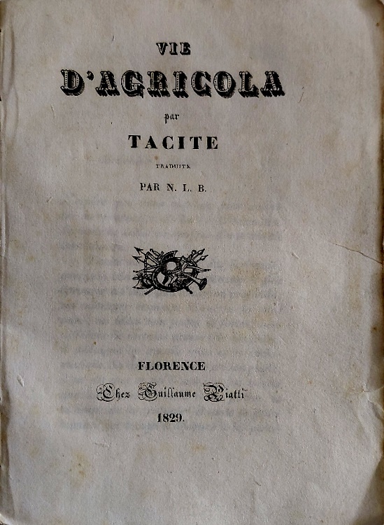 Vie d'agricola par Tacite traduite par N. L. B. (Napoléon-Louis …