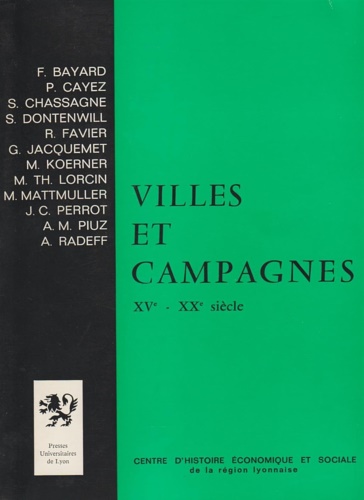 Villes et campagnes XVe-XXe siècle.