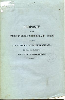 Proposte della Facoltà Medico - Chirurgica di Torino relative alla …
