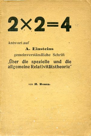 2 X 2 = 4. Antworf auf A. Einsteins gemeinverständliche …