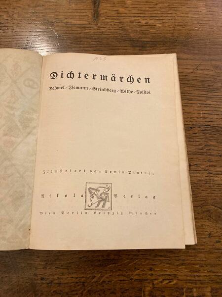 Dichtermärchen. Dehmel / Isemann / Strindberg / Wilde / Tolstoi. …