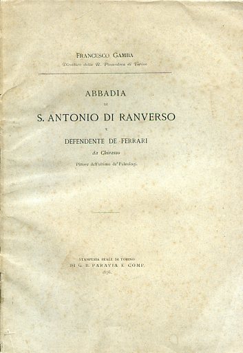 Abbadia di S. Antonio di Ranverso e Defendente de Ferrari …