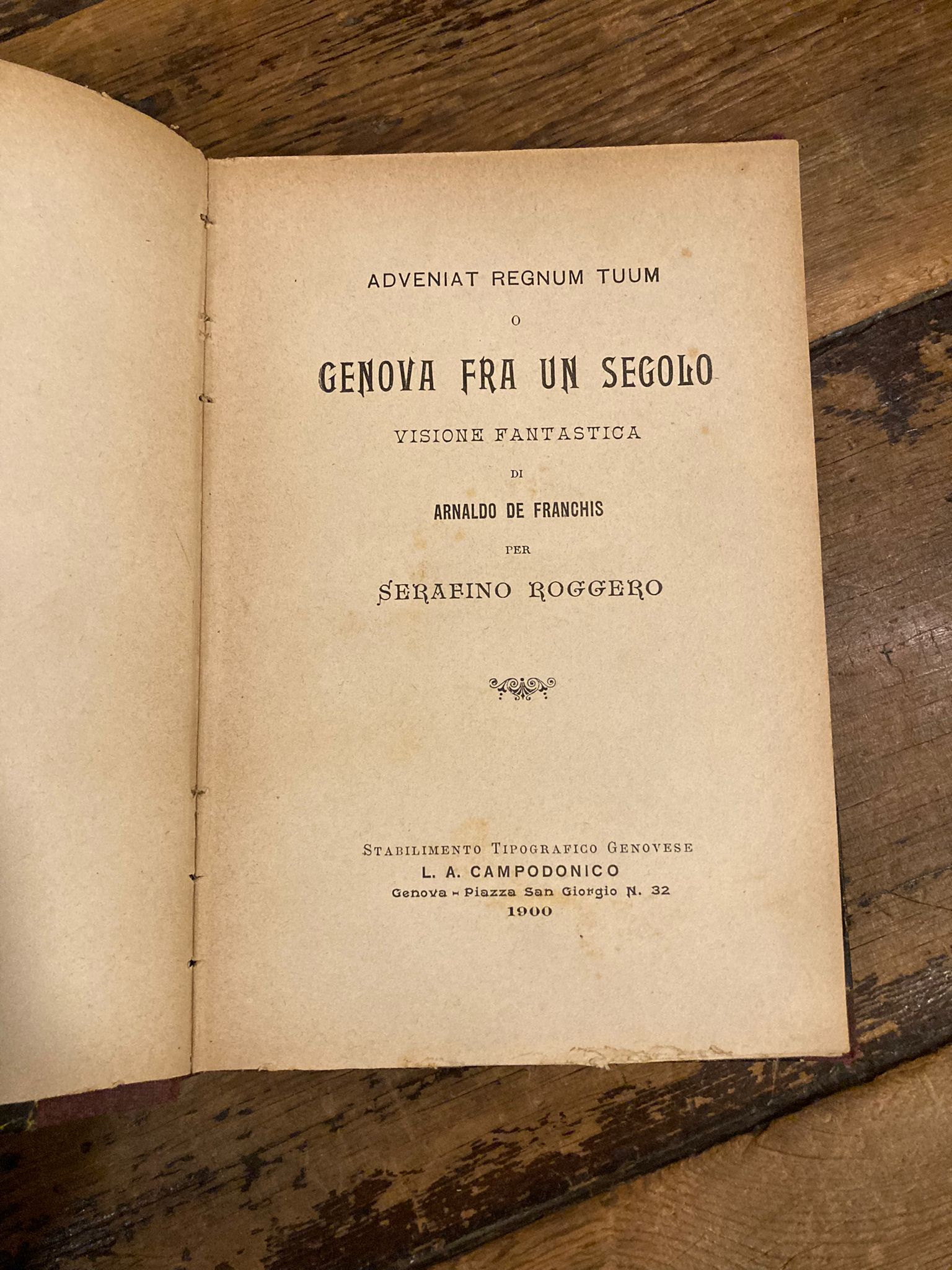 Adveniat Regnum Tuum o Genova fra un secolo Visione fantastica …