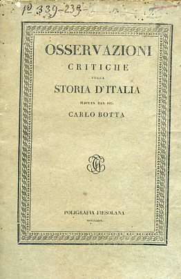 Alcune osservazioni critiche sulla Storia d'Italia scritta dal Sig. Carlo …