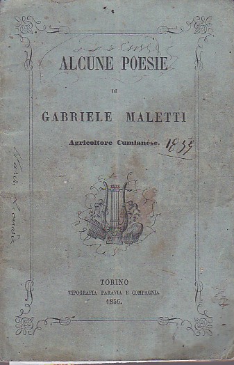 Alcune poesie di Gabriele Maletti Agricoltore Cumianese