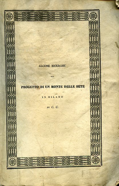Alcune ricerche sul progetto di un Monte delle Sete in …