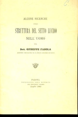 Alcune ricerche sulla struttura del setto lucido nell'uomo