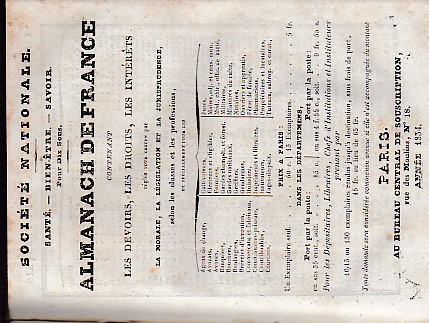 Almanach de France contenant les devoirs, les droits, les intérêts …