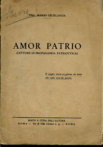 Amor patrio (letture di propaganda patriottica)