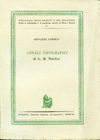 Annali tipografici di G. B. Natolini