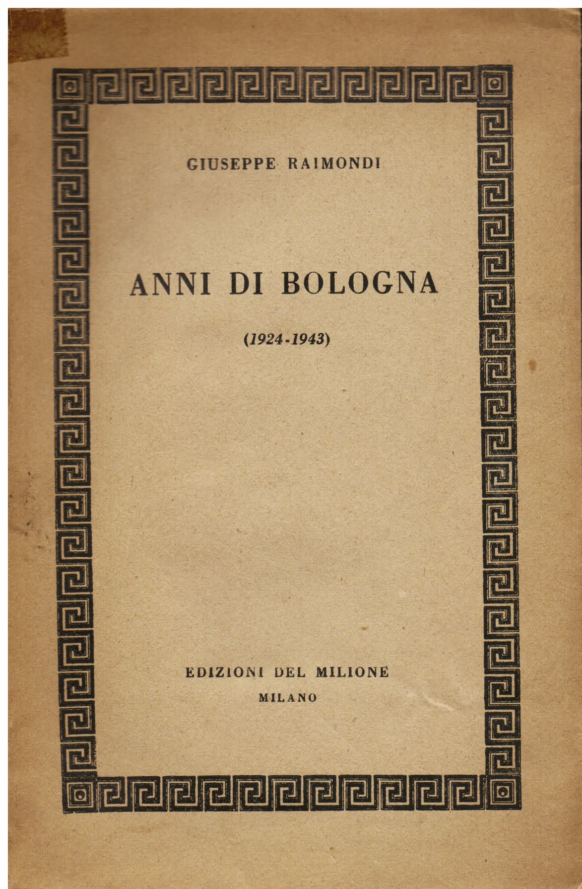 Anni di Bologna (1924 - 1943)