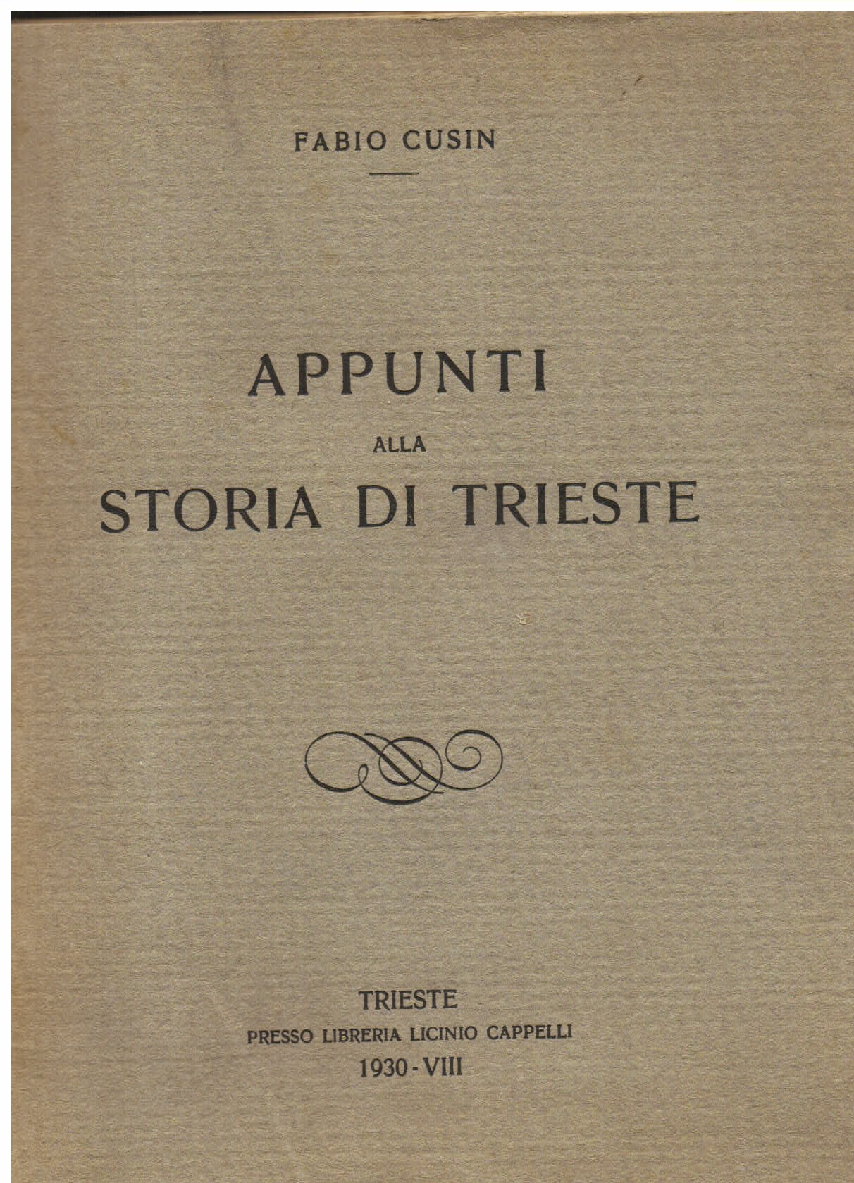 Appunti alla storia di Trieste