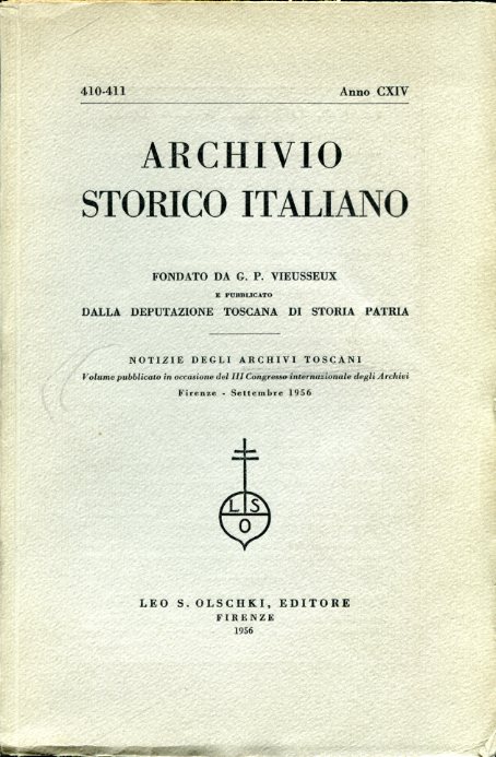 Archivio Storico Italiano fondato da G. P. Vieusseux. 410 - …