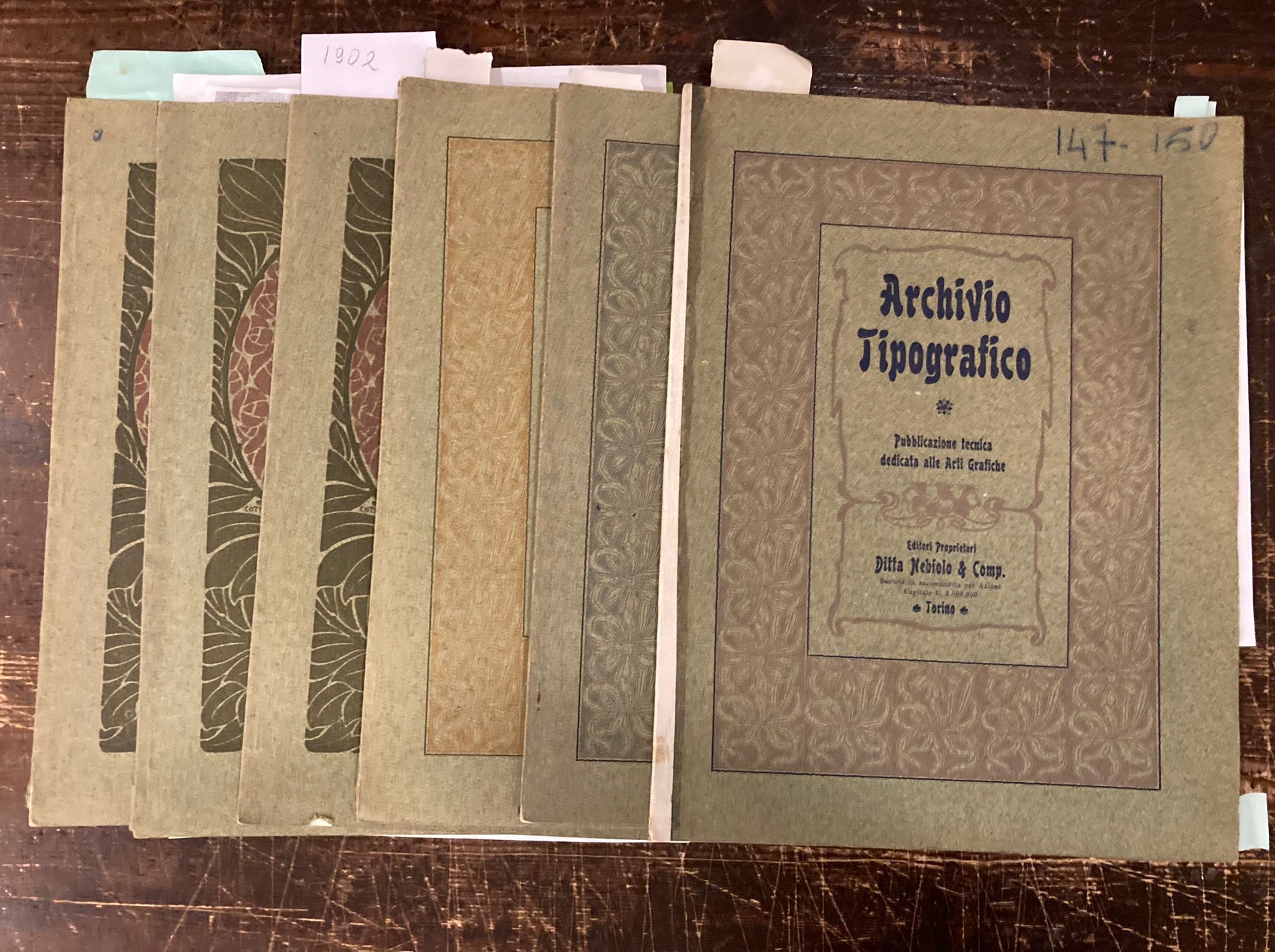 Archivio Tipografico. Pubblicazione Tecnica dedicata alle arti grafiche. Anni XIII …