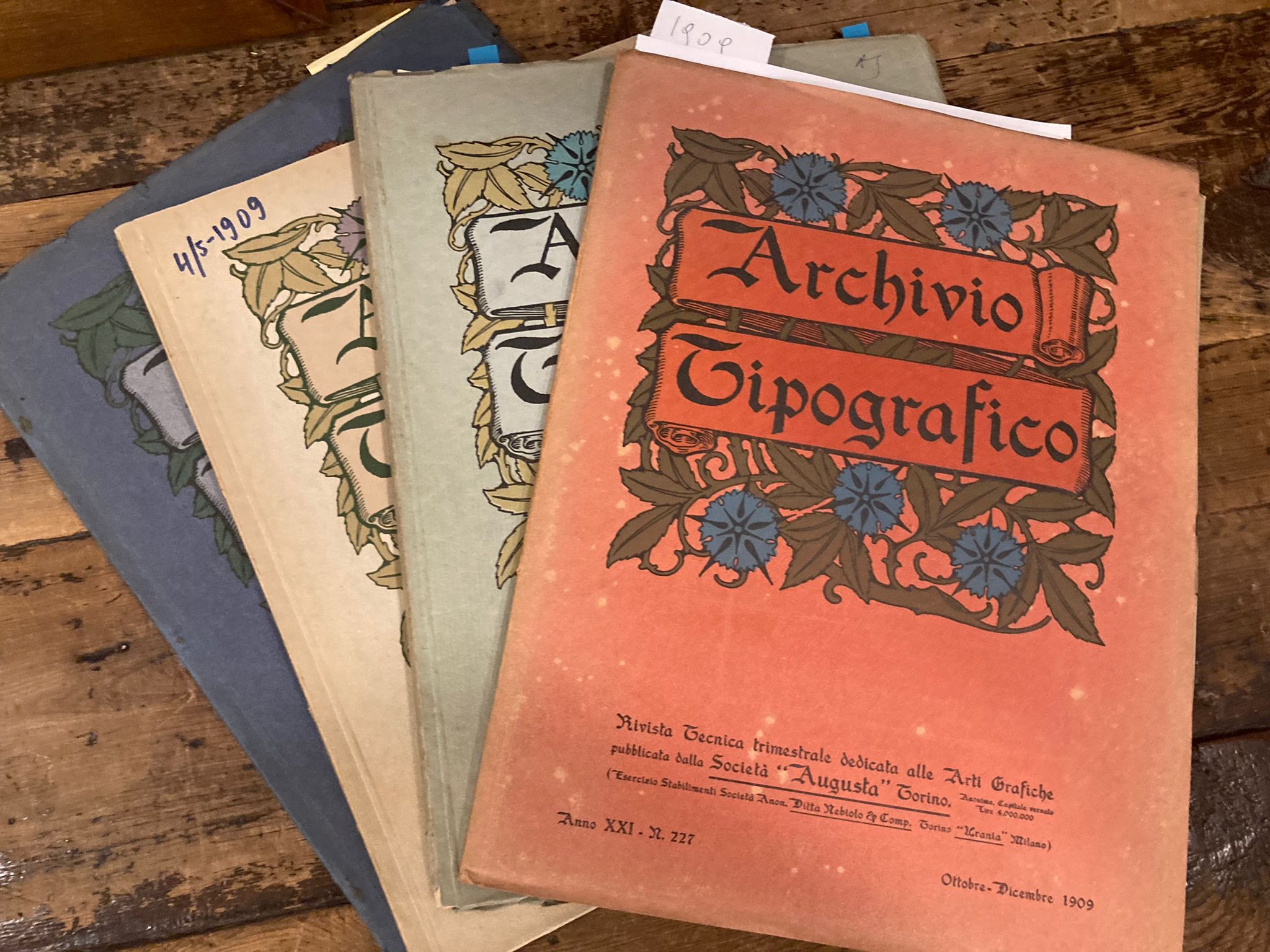 Archivio Tipografico. Rivista tecnica trimestrale dedicata alle Arti Grafiche. Anno …