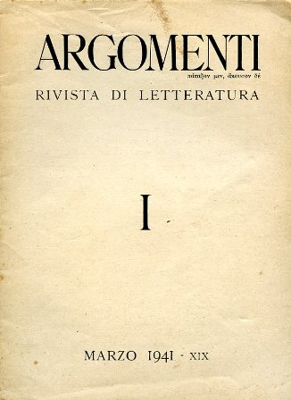 Argomenti. Rivista di letteratura