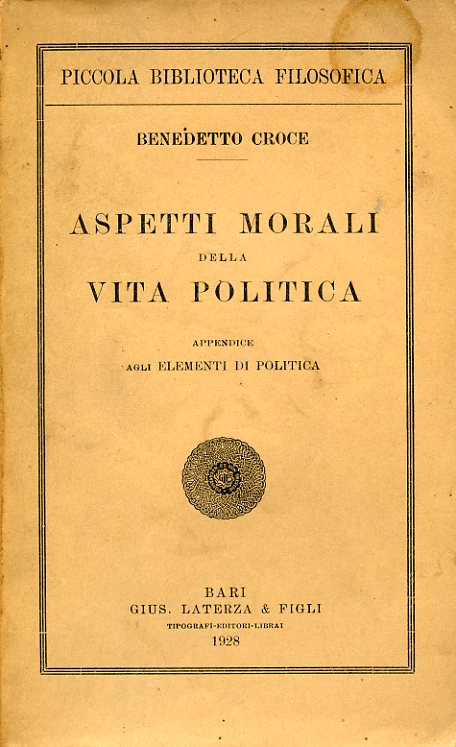 Aspetti morali della vita politica. Appendice agli Elementi di Politica