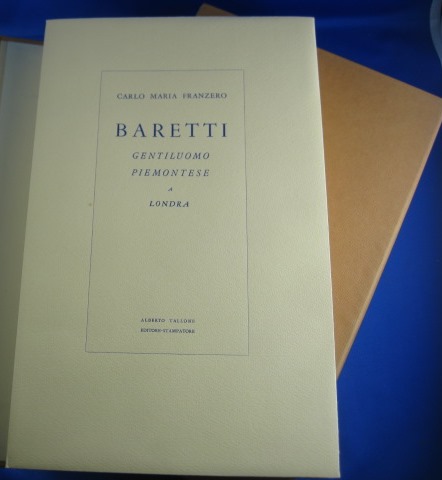 Baretti gentiluomo piemontese a Londra