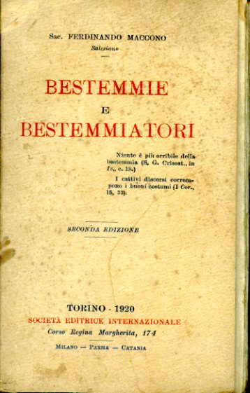 Bestemmie e bestemmiatori