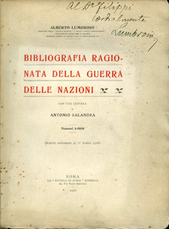 Bibliografia ragionata della guerra delle nazioni. Con una lettera di …