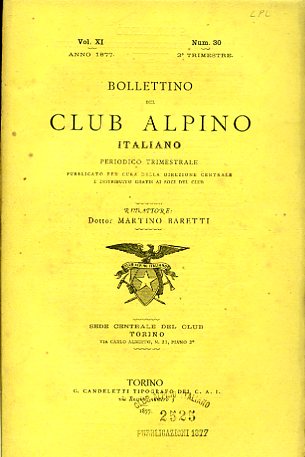 Bollettino del Club Alpino Italiano. Periodico trimestrale pubblicato per cura …