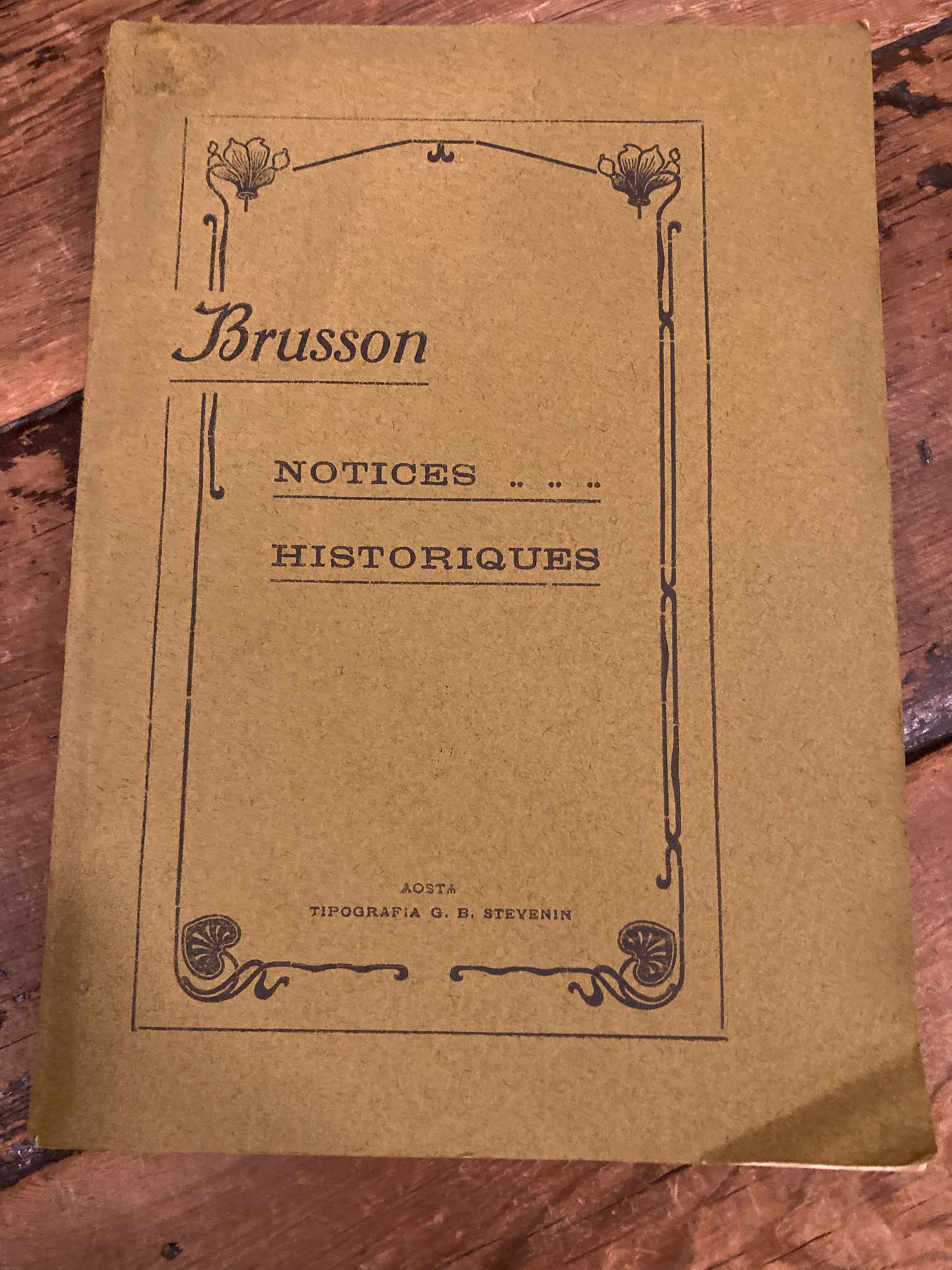 Brusson. Notices historiques