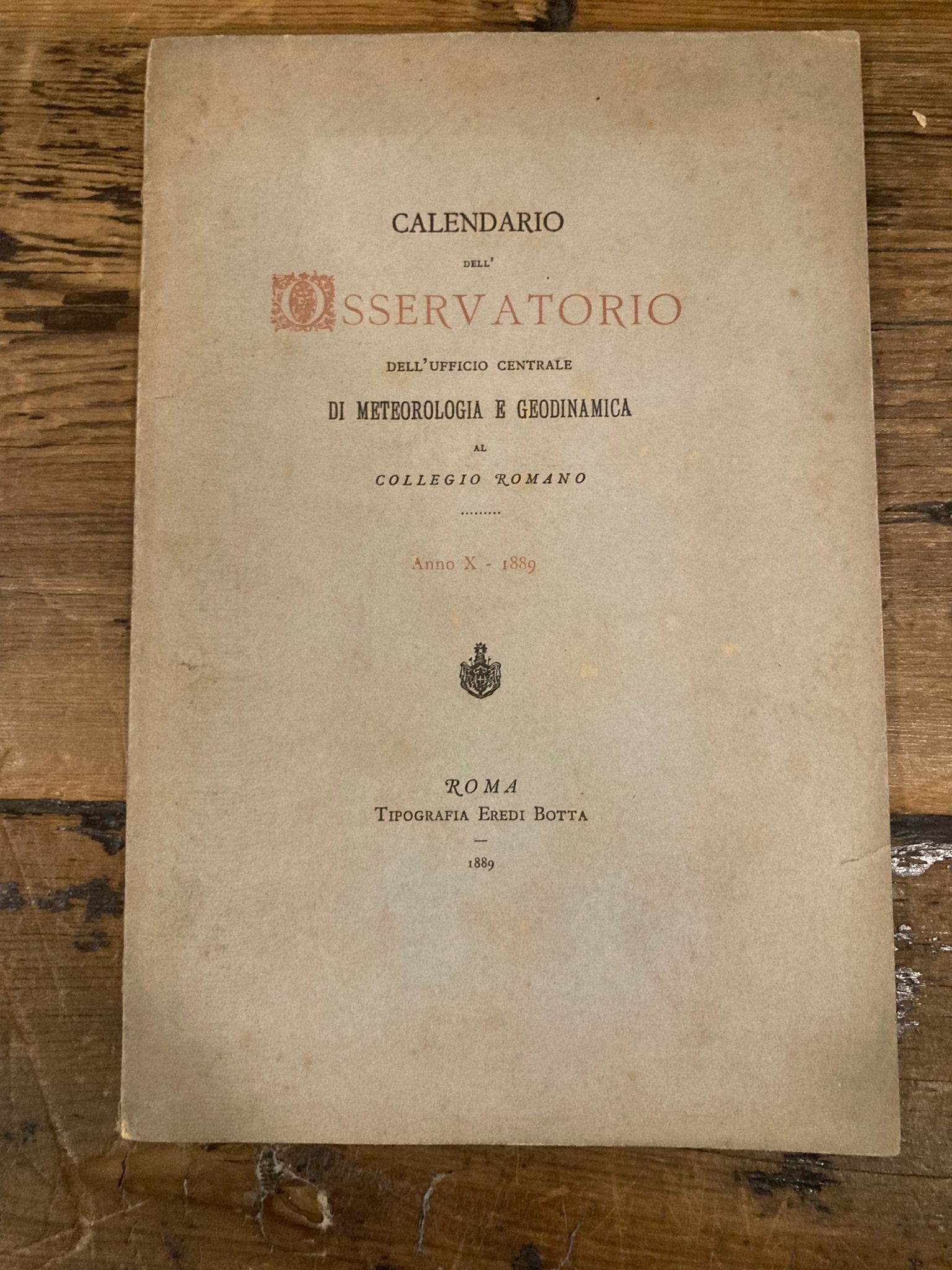 Calendario dell' Osservatorio dell' Ufficio centrale di meteorologia e geodinamica …