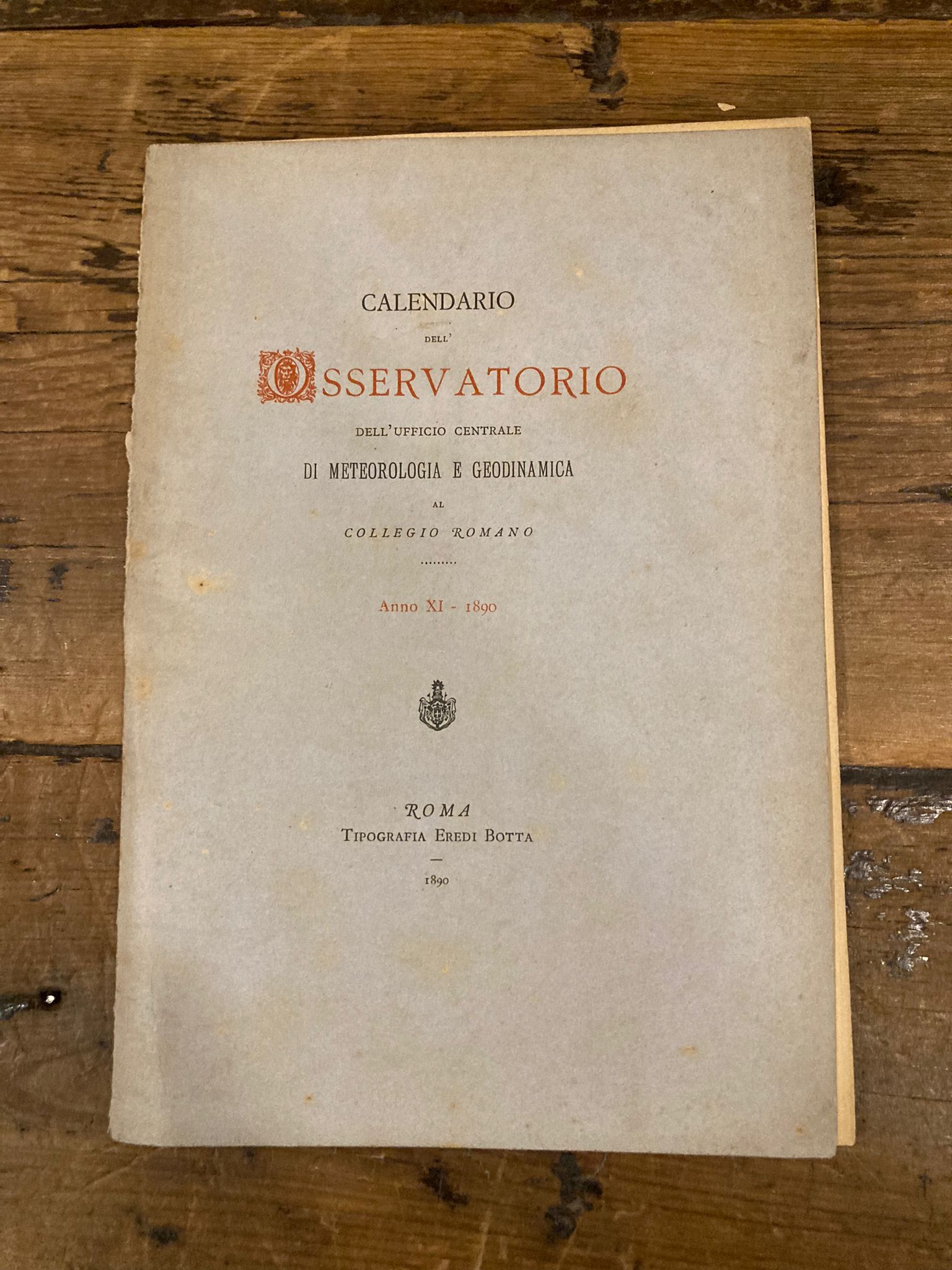 Calendario dell' Osservatorio dell' Ufficio centrale di meteorologia e geodinamica …