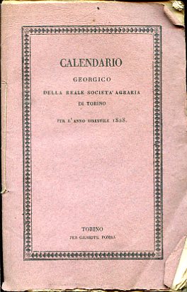 Calendario Georgico della Reale Società Agraria di Torino per l'anno …